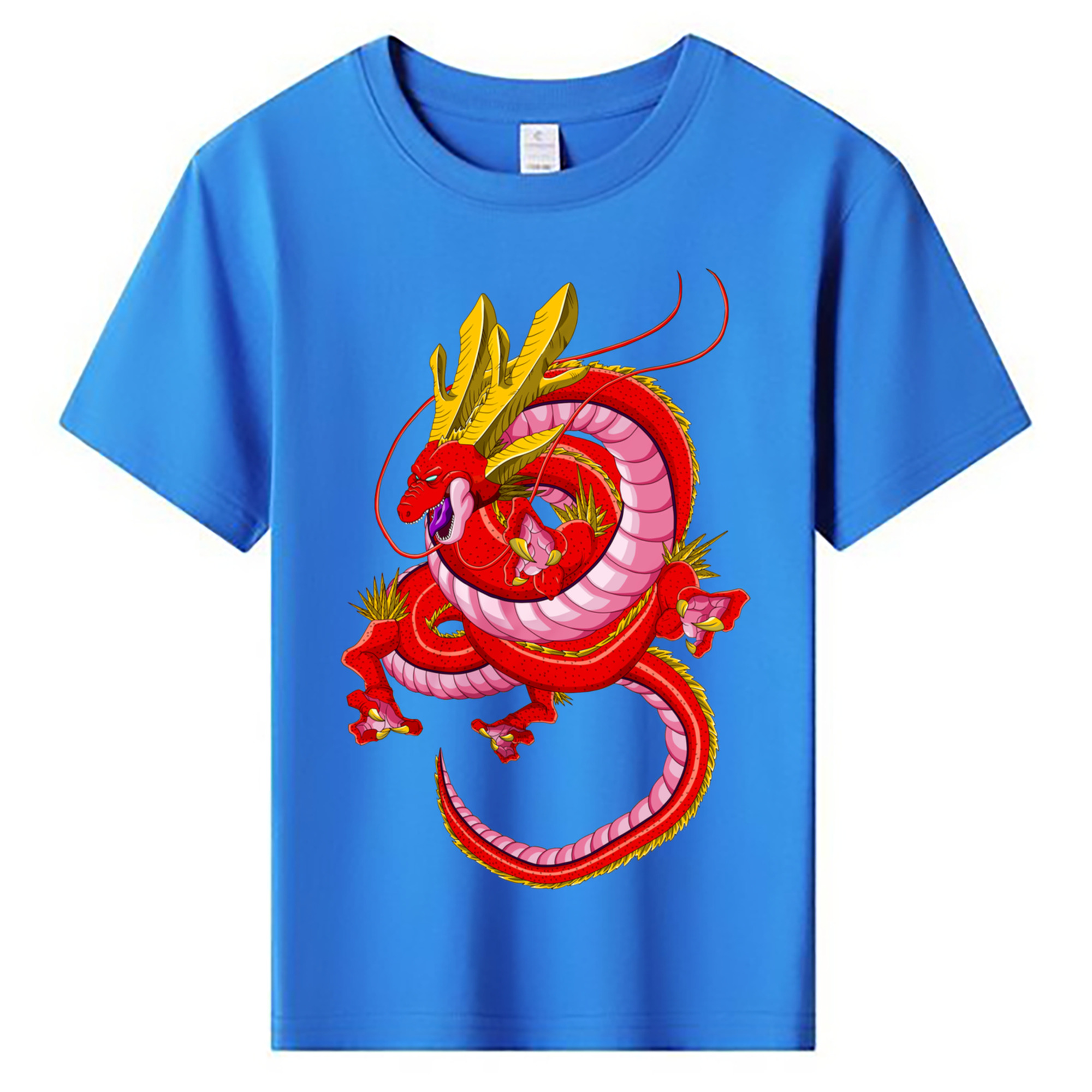 （画像用） ドラゴンボール 神龍 シェンロン DRAGON BALL Shenron 綿100％キッズTシャツ（フロントプリント）